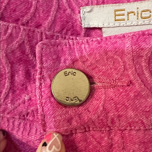Eric Vibrant Pink Textured/Patterned Pants - Picture 4 of 6
